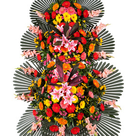 결혼축하해 3단화환